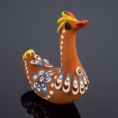 Игрушка-свистулька Новоторжская "Курочка", Новоторжская игрушка