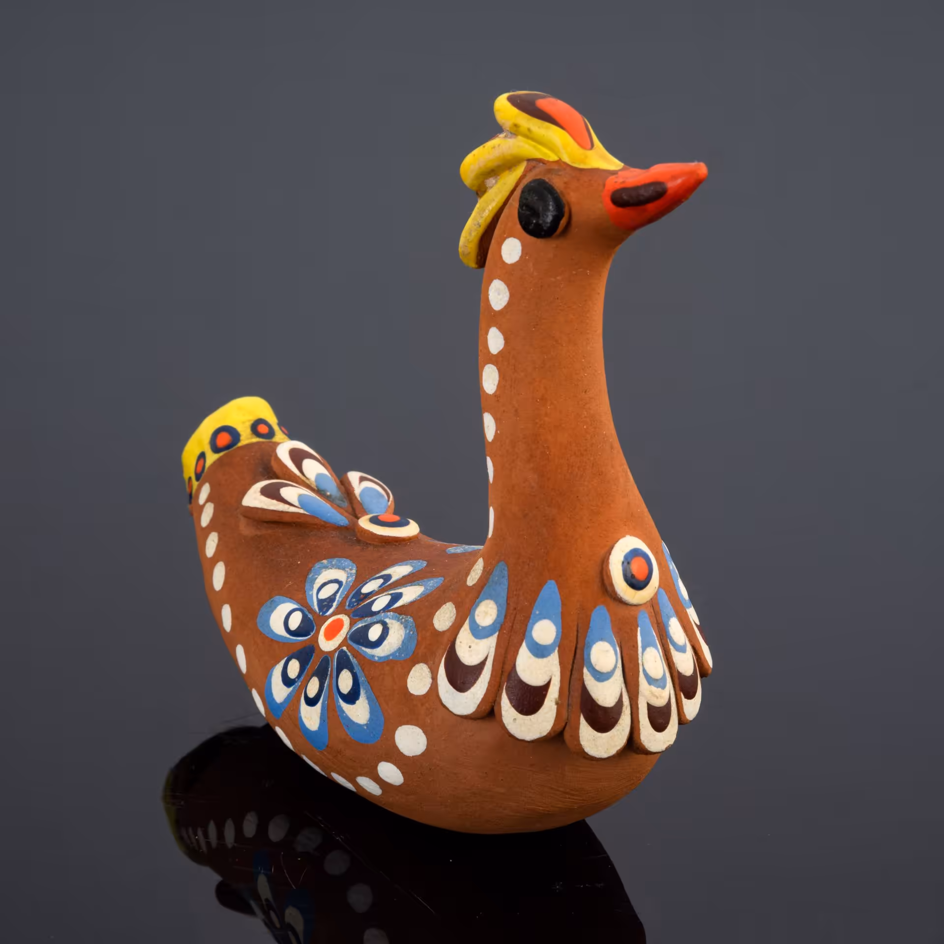 Игрушка-свистулька Новоторжская "Курочка", Новоторжская игрушка