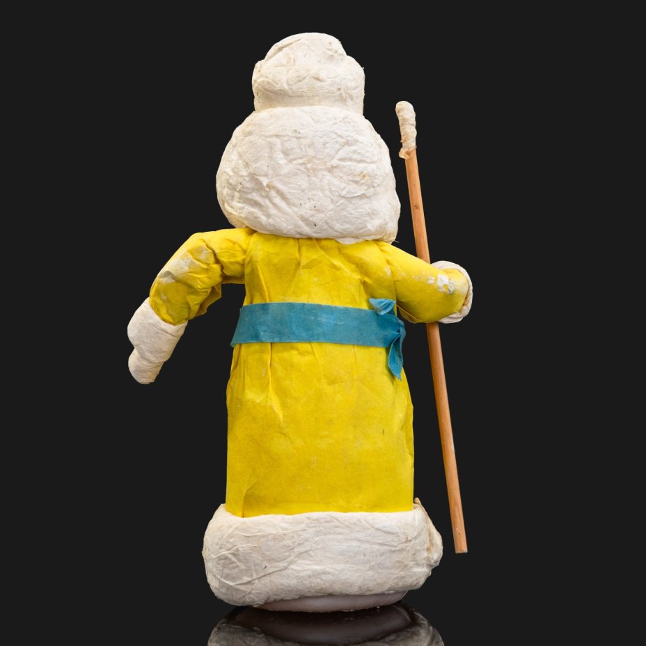 Игрушка елочная "Дед Мороз", пластик, вата, бумага, роспись