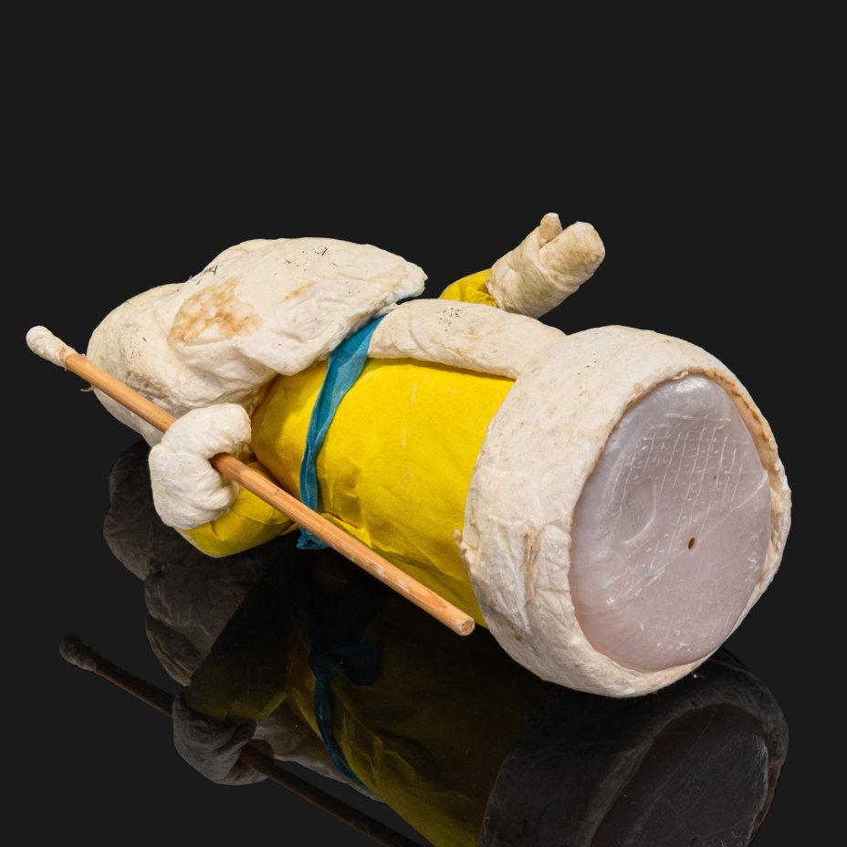 Игрушка елочная "Дед Мороз", пластик, вата, бумага, роспись