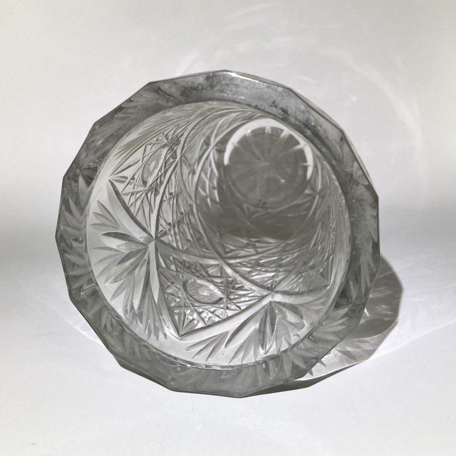 Ваза с резным декором, хрусталь, алмазная грань, СССР, 1970-1990 гг.