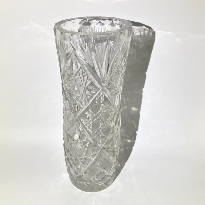 Ваза с резным декором, хрусталь, алмазная грань, СССР, 1970-1990 гг.