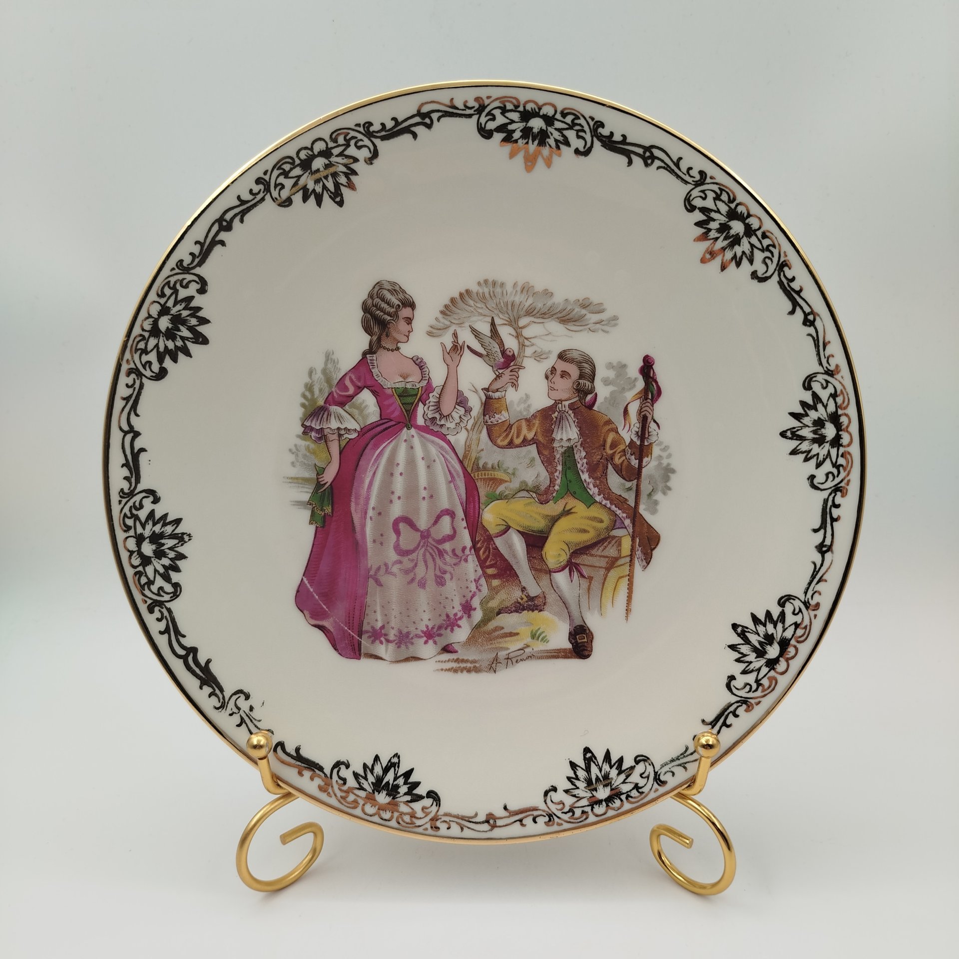 Тарелка декоративная "Галантная сцена", Limoges