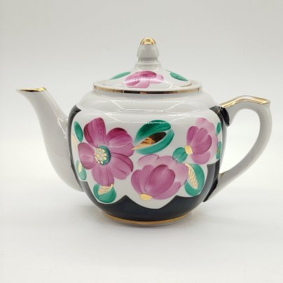 Чайник заварочный "Шиповник", автор росписи Анна Ивановна Правикова