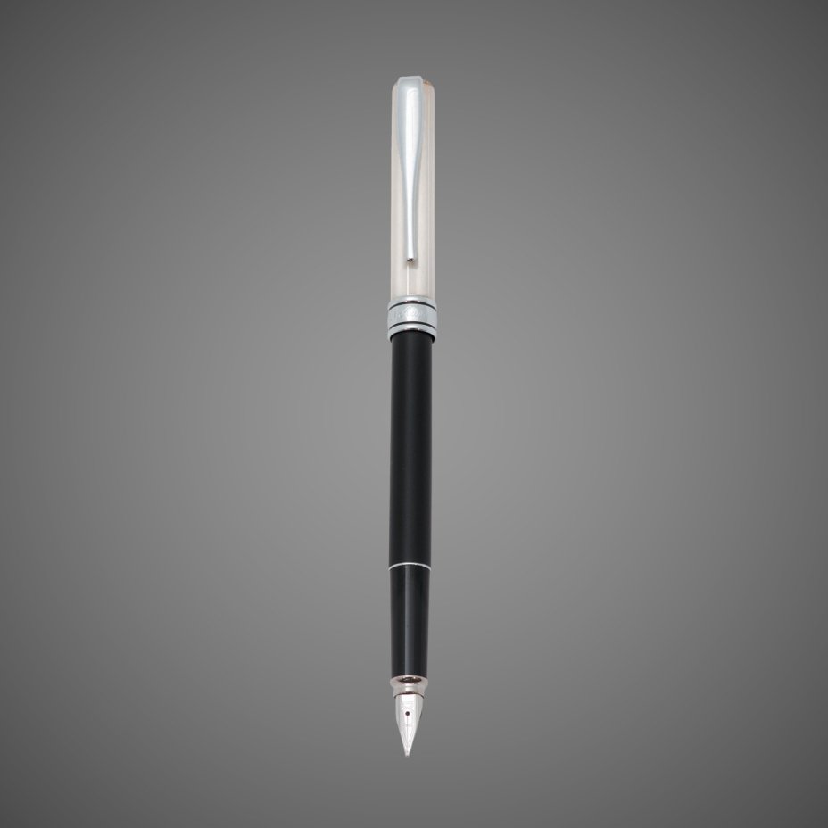 Перьевая ручка Aurora Magellano Black / Silver CT, перо M, в подарочной коробке, Драгметаллы: серебро стерлинговое, смола