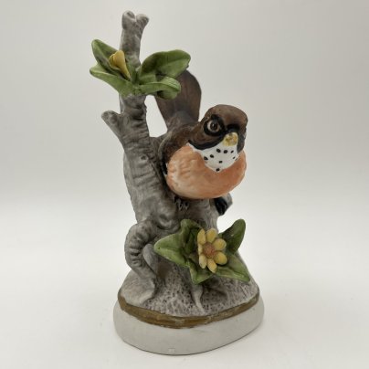 Статуэтка "Птица на ветке", бисквит, роспись, Западная Европа, 1970-1990 гг.