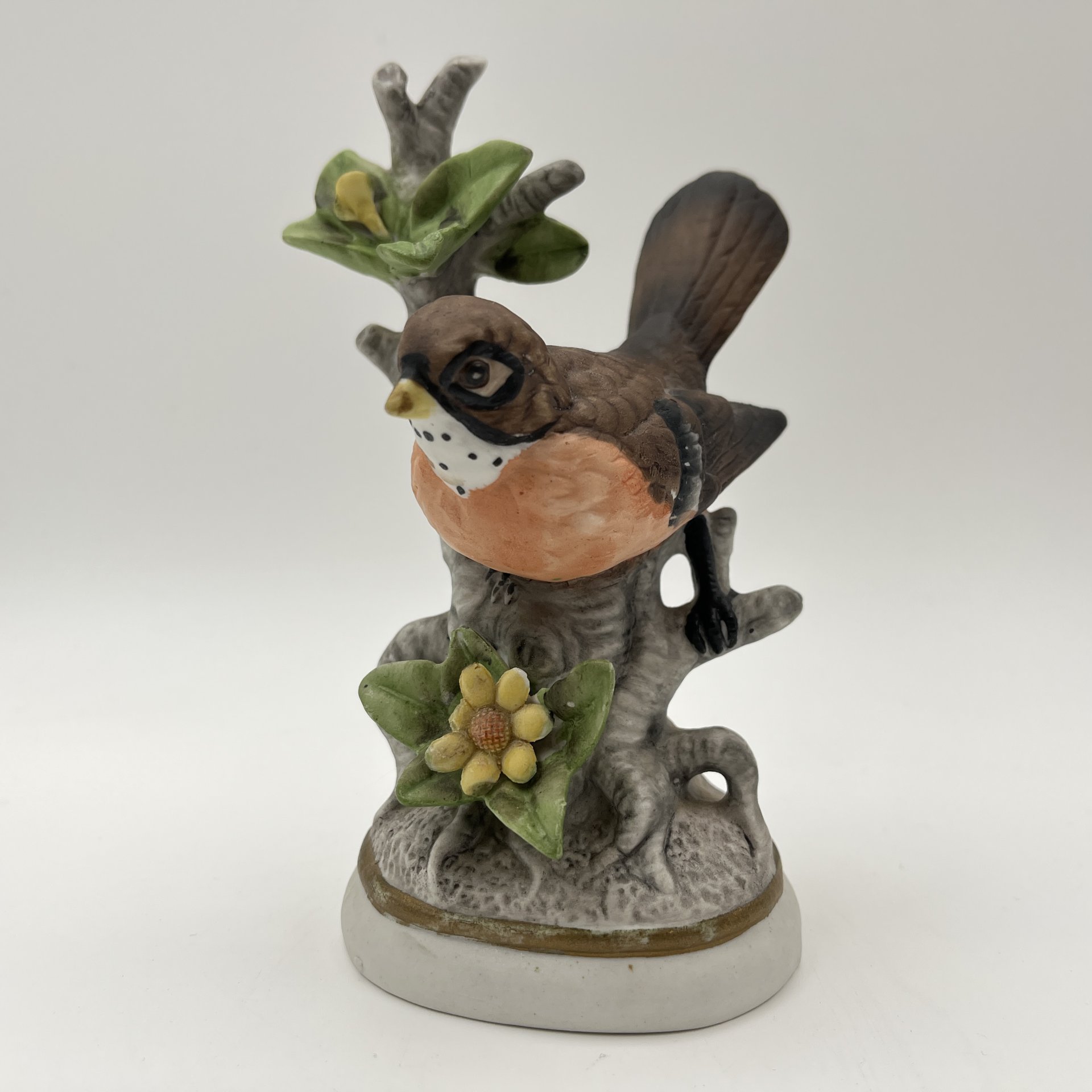 Статуэтка "Птица на ветке", бисквит, роспись, Западная Европа, 1970-1990 гг.