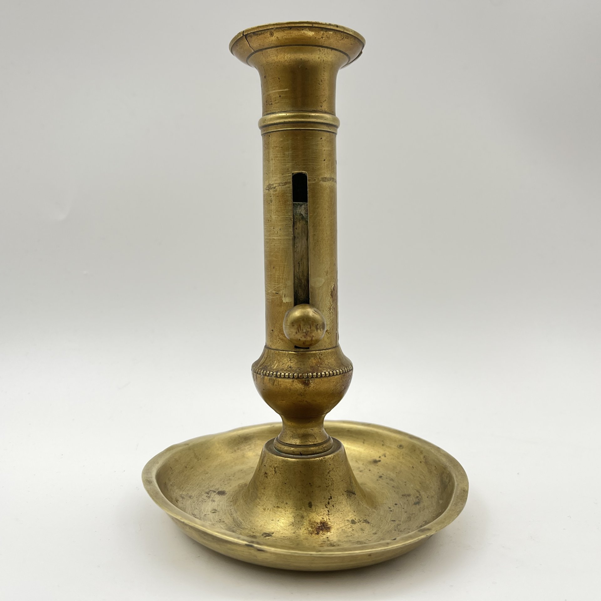 Подсвечник с подъемным механизмом, латунь, литье, Европа, 1950-1980 гг.