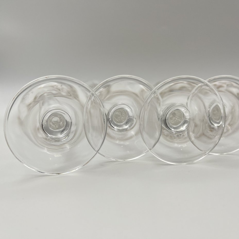 Набор из 6 бокалов (фужеров) для шампанского с цветочным декором