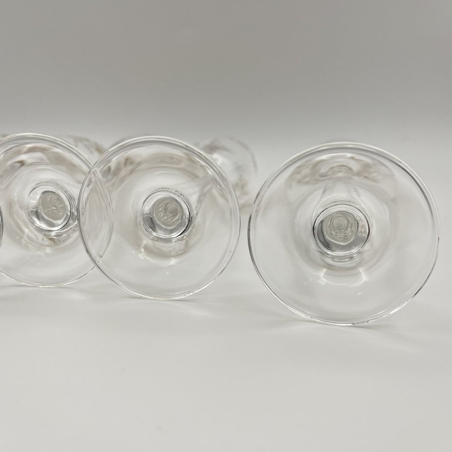 Набор из 6 бокалов (фужеров) для шампанского с цветочным декором