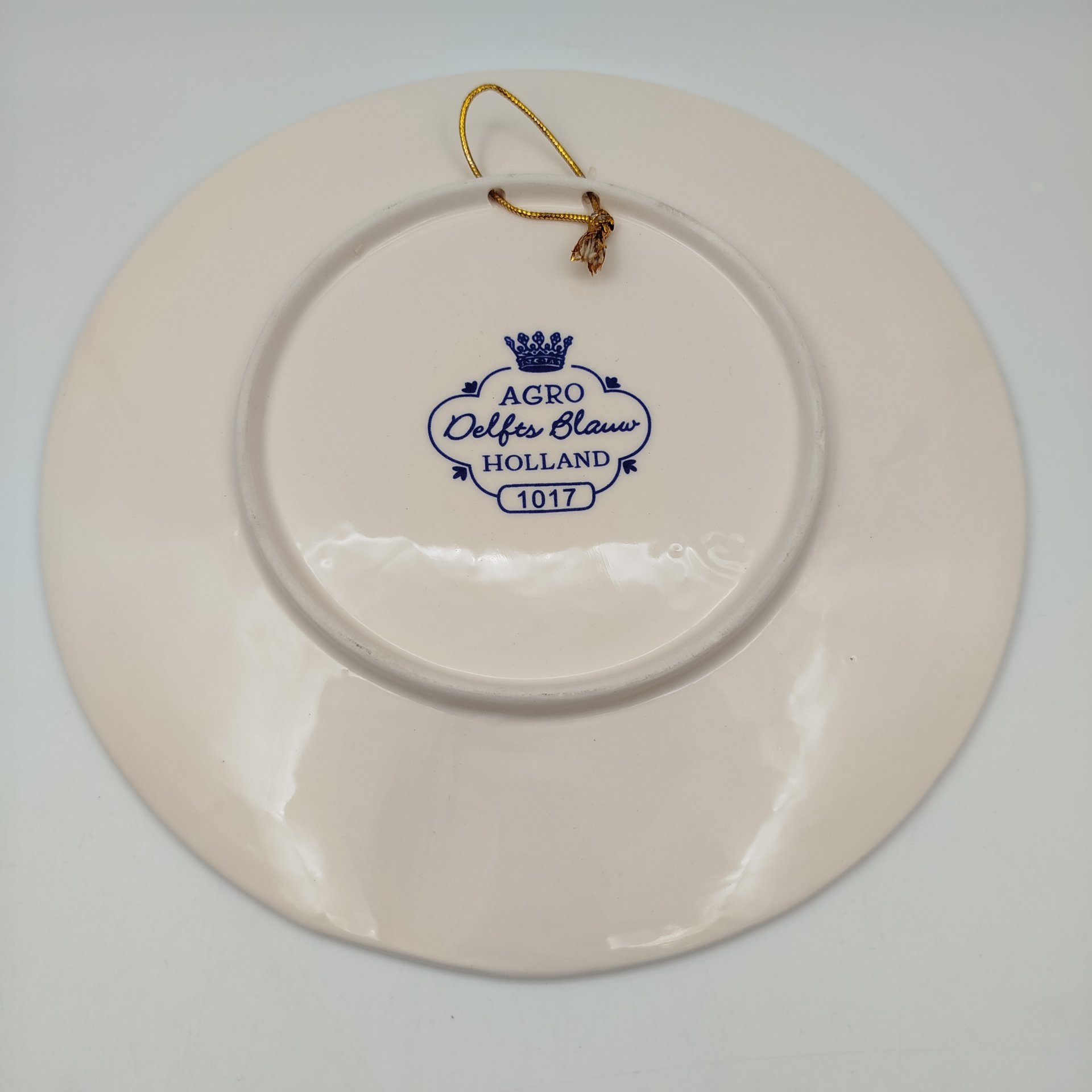 Тарелка декоративная "Winter" с изображением зимнего пейзажа, "Agro Delft Blauw", фарфор, печать, Нидерланды, 1980-2000 гг.