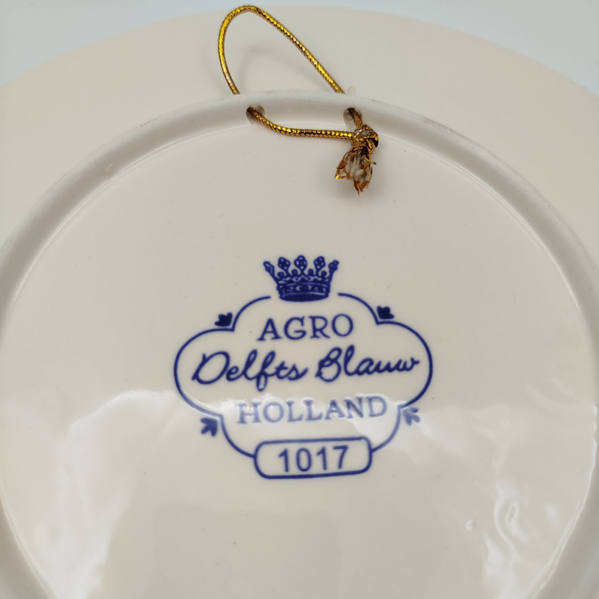 Тарелка декоративная "Winter" с изображением зимнего пейзажа, "Agro Delft Blauw", фарфор, печать, Нидерланды, 1980-2000 гг.