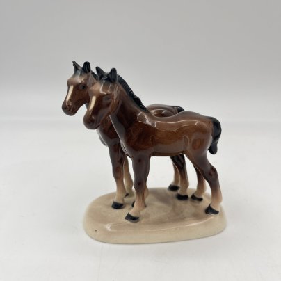 Статуэтка "Пара лошадей", фаянс, аэрография, Sitzendorf, Германия, 1918-1949 гг.