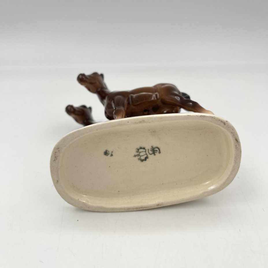 Статуэтка "Пара лошадей", фаянс, аэрография, Sitzendorf, Германия, 1918-1949 гг.