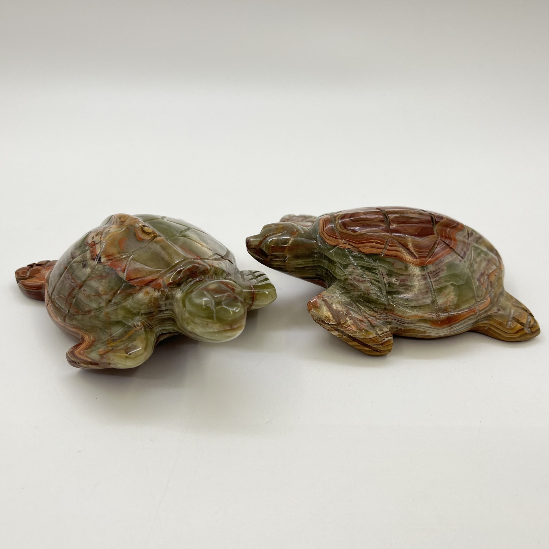 Набор из 2-х статуэток "Черепахи", оникс, резьба, Азия, 1990-2010 гг.