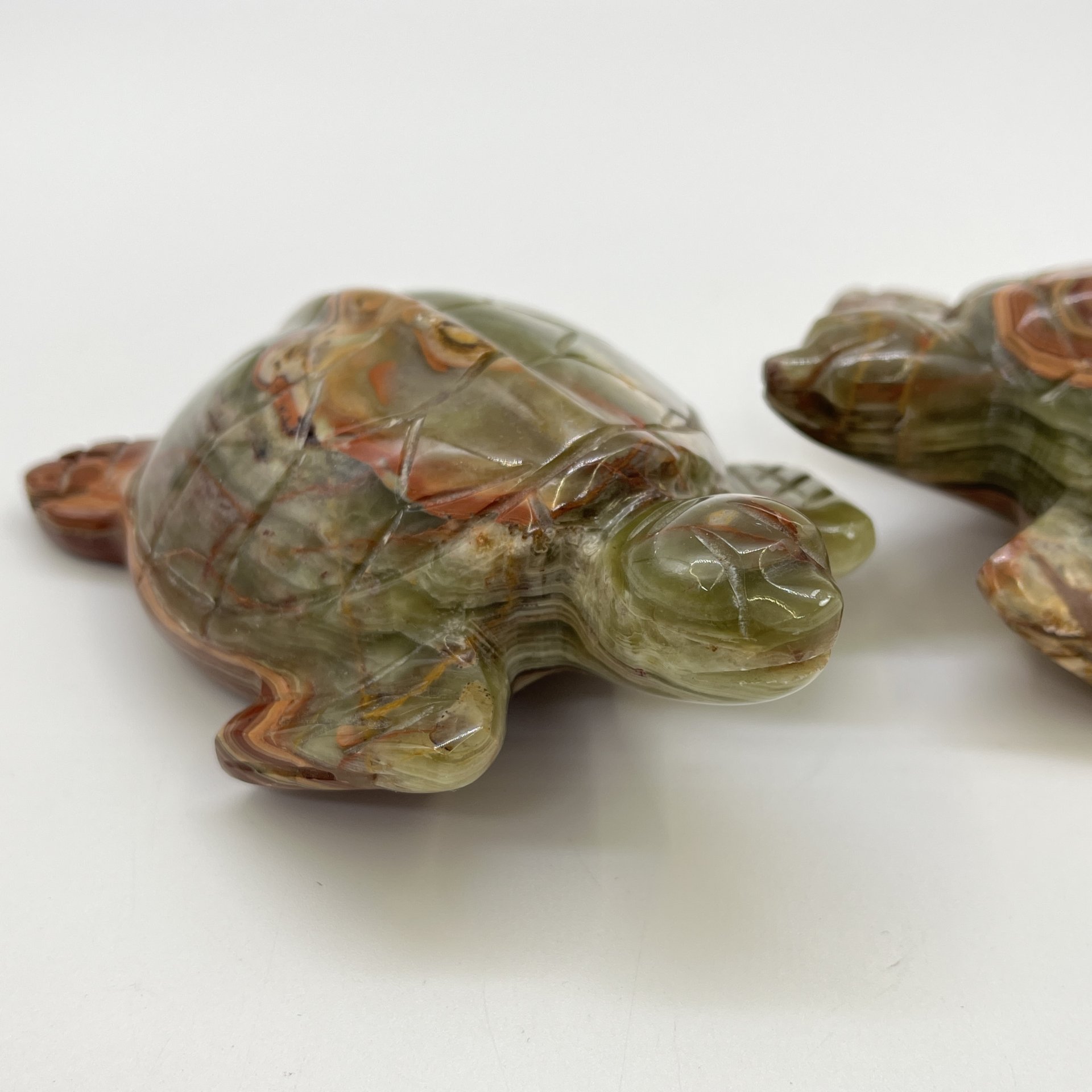 Набор из 2-х статуэток "Черепахи", оникс, резьба, Азия, 1990-2010 гг.