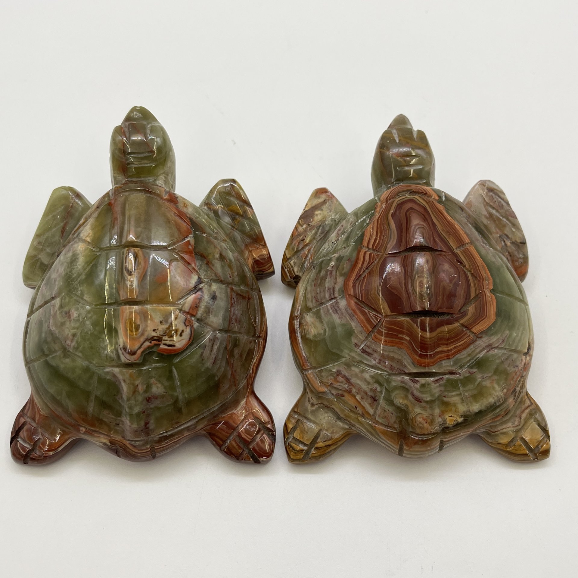Набор из 2-х статуэток "Черепахи", оникс, резьба, Азия, 1990-2010 гг.