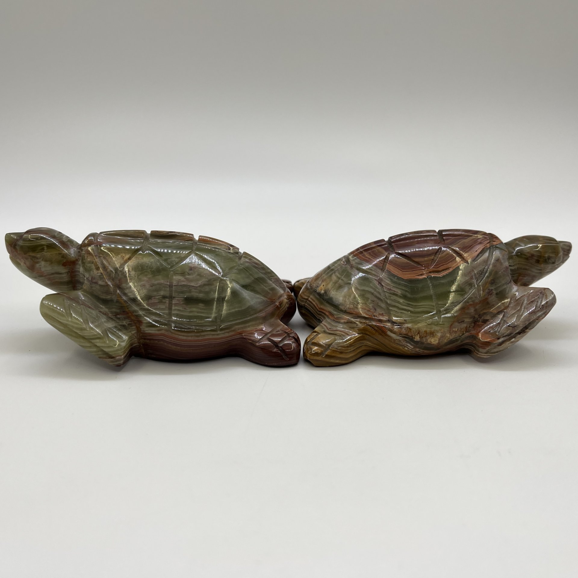 Набор из 2-х статуэток "Черепахи", оникс, резьба, Азия, 1990-2010 гг.