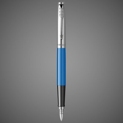 Перьевая ручка Parker Jotter Originals Blue Chrom CT , перо: F, цвет чернил: blue, в подарочной упаковке., Металлы: нержавеющая сталь, пластик