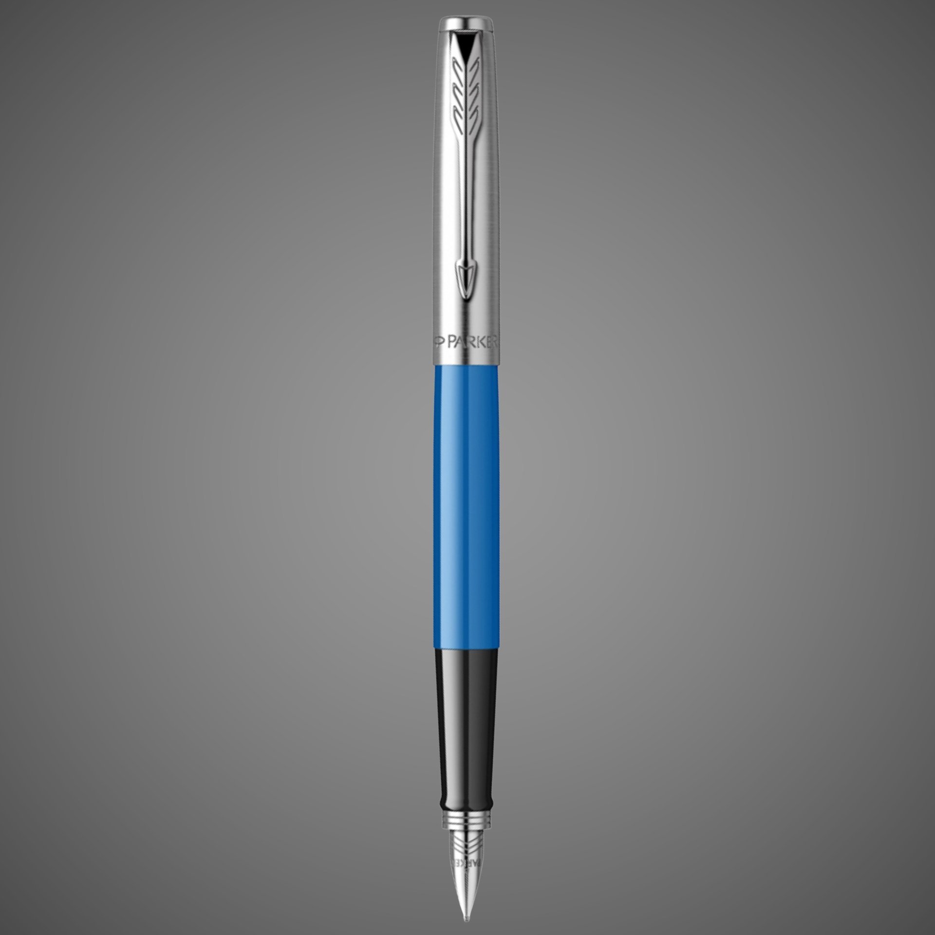 Перьевая ручка Parker Jotter Originals Blue Chrom CT , перо: F, цвет чернил: blue, в подарочной упаковке., Металлы: нержавеющая сталь, пластик