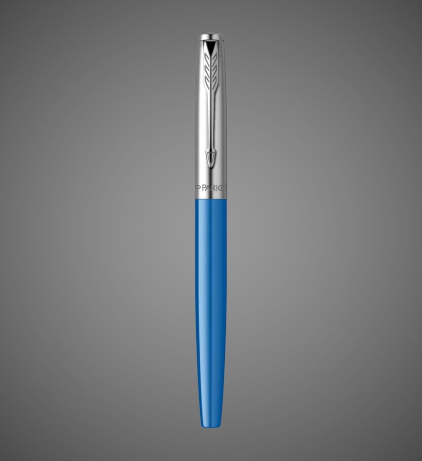 Перьевая ручка Parker Jotter Originals Blue Chrom CT , перо: F, цвет чернил: blue, в подарочной упаковке., Металлы: нержавеющая сталь, пластик