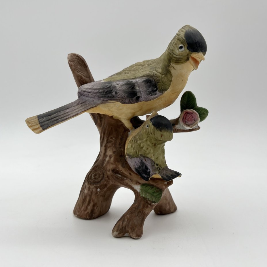 Статуэтка "Птица с птенцом на ветке"