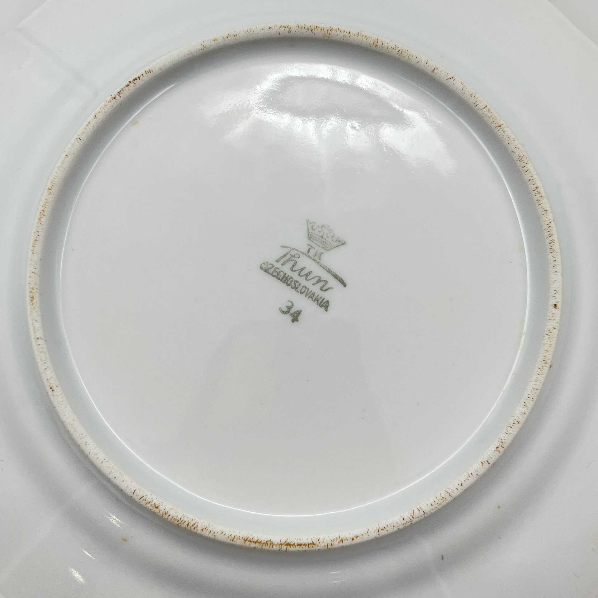 Набор из 4-х десертных тарелок с изображением розы, фарфор, деколь, золочение, Thun (Тун), Чехословакия, 1970-1992 гг.