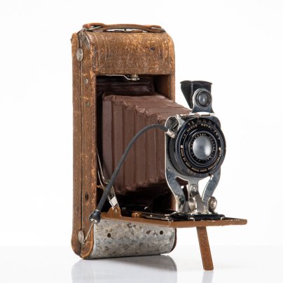 Фотоаппарат плёночный "Ansco", металл, кожа, стекло