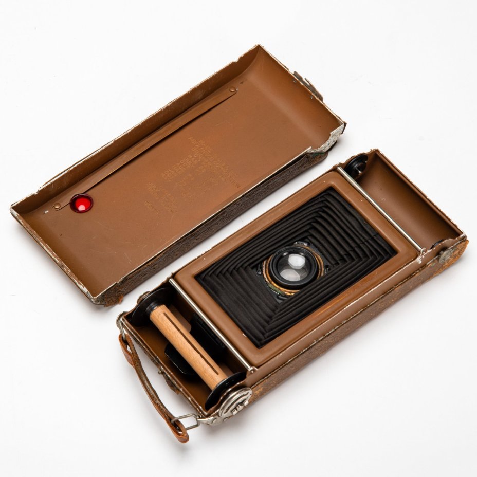 Фотоаппарат плёночный "Ansco", металл, кожа, стекло