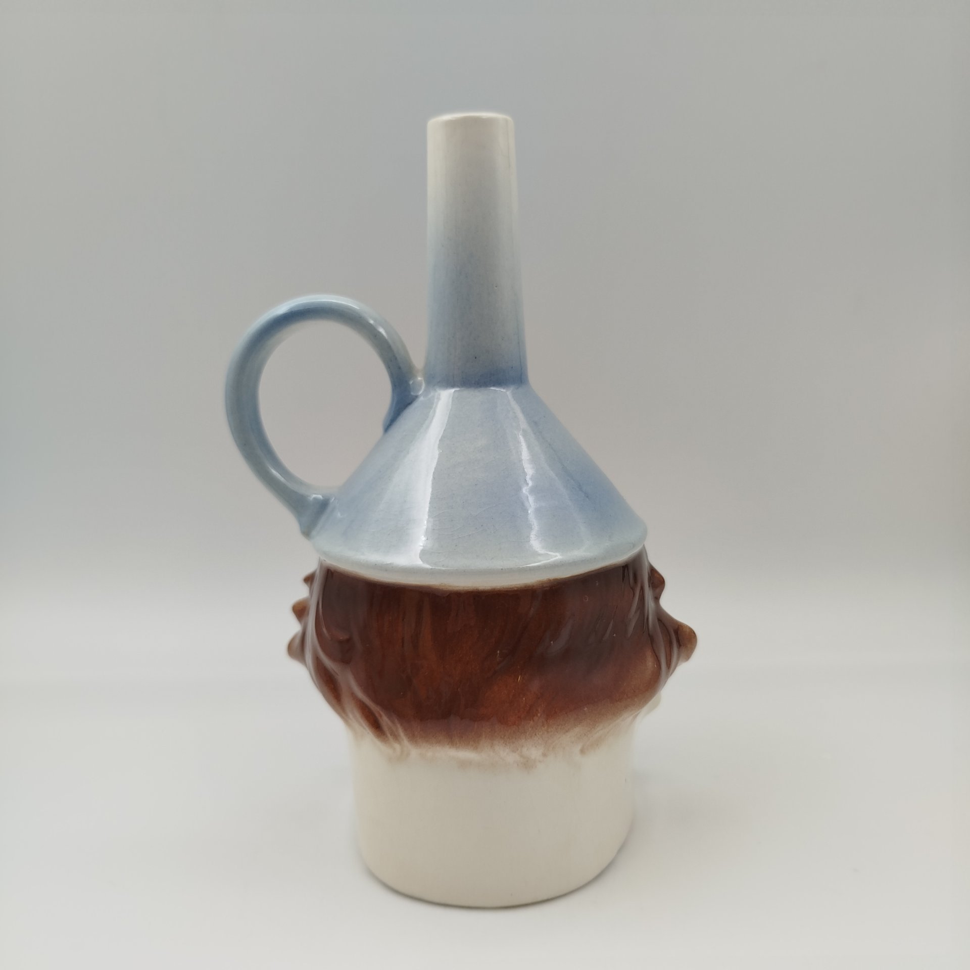 Штоф "Домашний доктор" в виде мужской головы, Schafer & Vater, фаянс, роспись, Германия, 1890-1962 гг.