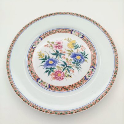 Декоративная тарелка из серии "Цветы", Hibiscus, фарфор, деколь, Limoges, Европа, 1980-2000 гг.