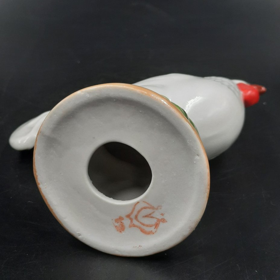 Статуэтка "Петушок", фарфор, роспись, люстр, Фарфоровый завод «Пролетарий» (Бронница, Мста), СССР, 1976-1991 гг.