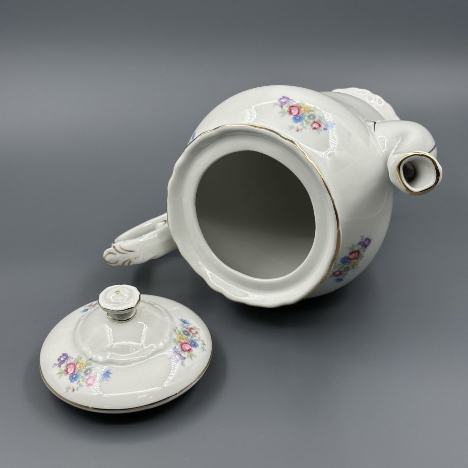 Кофейник (чайник доливной) с цветочным декором, Epiag Royal Czechoslovakia