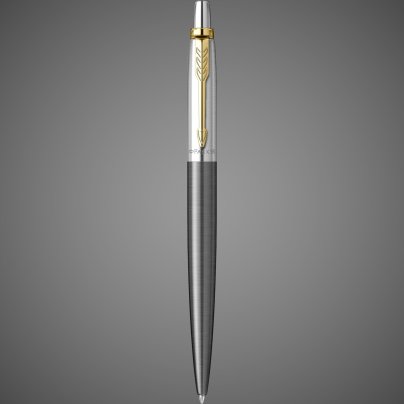 Шариковая ручка Parker Jotter Grey Core GT Mblue в подарочной коробке, Металлы: нержавеющая сталь, пластик