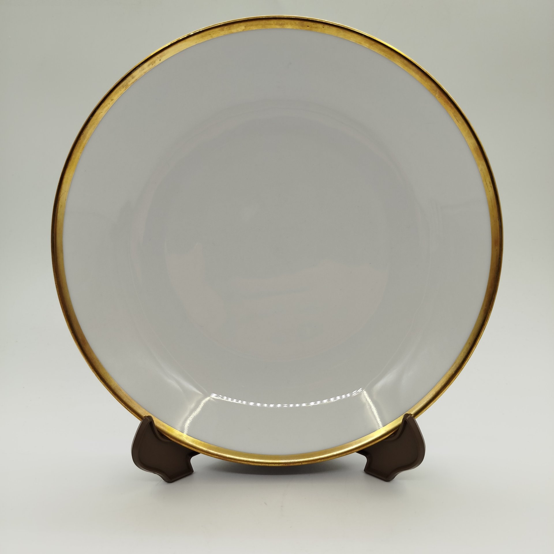 Тарелка суповая с золотой каймой, фарфор, золочение, Eschenbach, Германия, 1930-1950 гг.