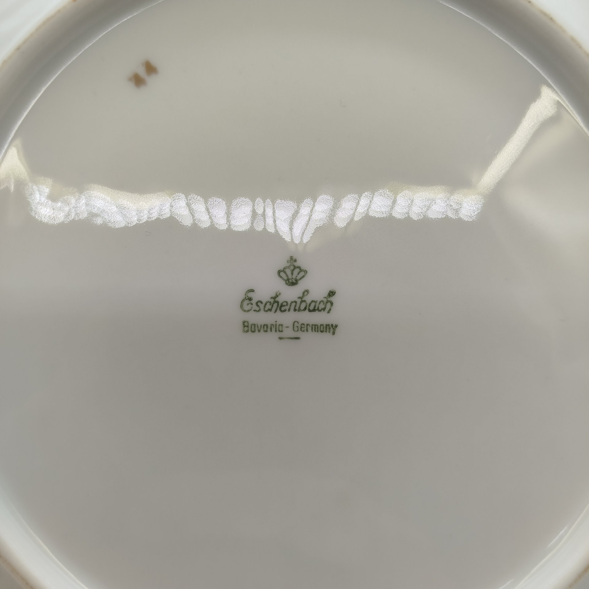 Тарелка суповая с золотой каймой, фарфор, золочение, Eschenbach, Германия, 1930-1950 гг.