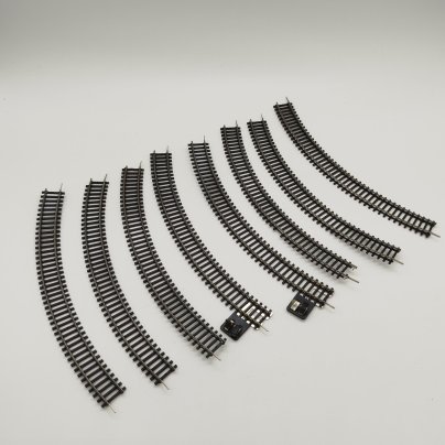 Набор из восьми рельс для железной дороги 9 мм., пластик, металл, Piko, ГДР, 1970-1980 гг.