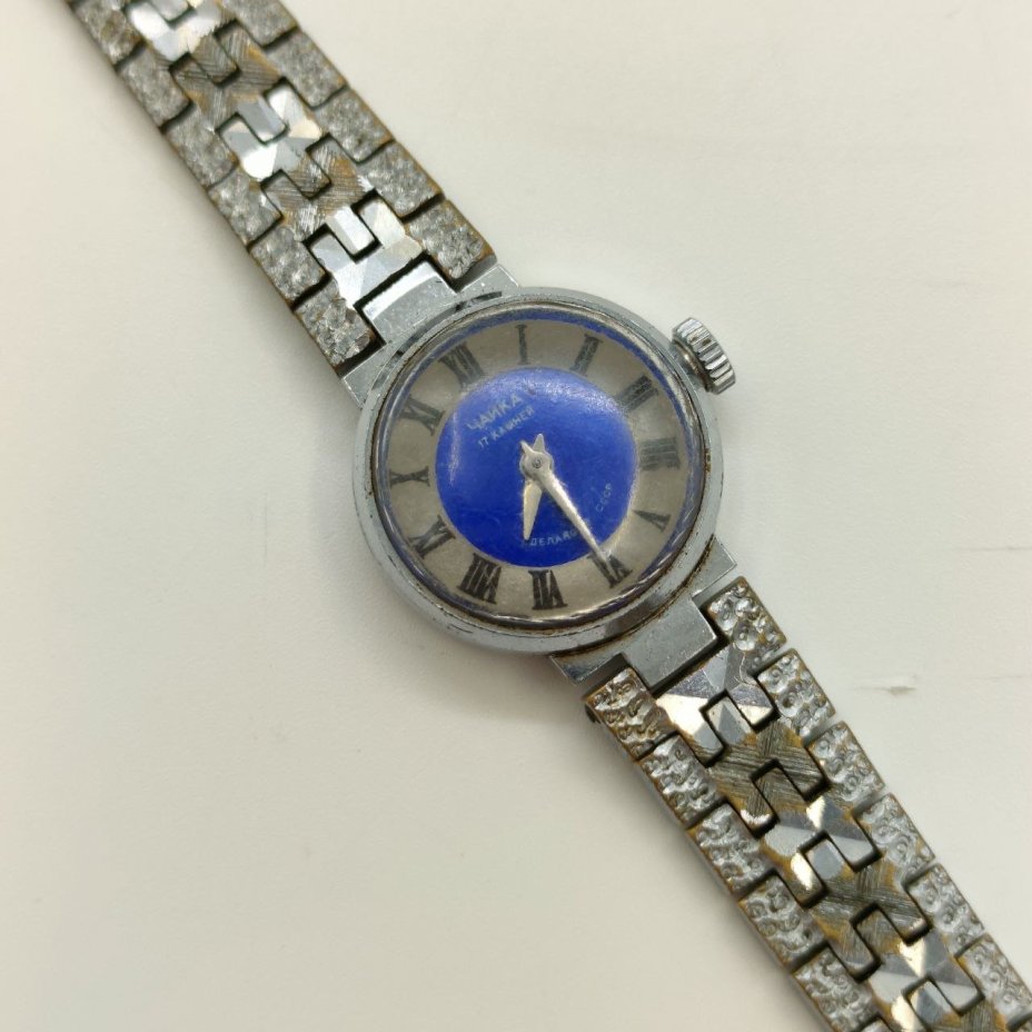 Часы наручные женские "Чайка" (17 камней), металл, стекло, золочение, Угличский часовой завод «Чайка», СССР, 1960-1980 гг.