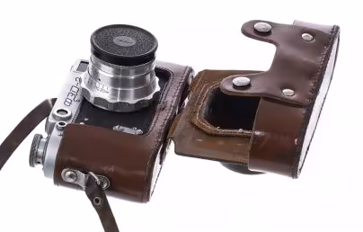 Фотоаппарат "ФЭД-2" с объективом "Индустар-26М" в кофре со штативом, Харьковский машиностроительный завод «ФЭД», СССР, 1955-1970 гг.