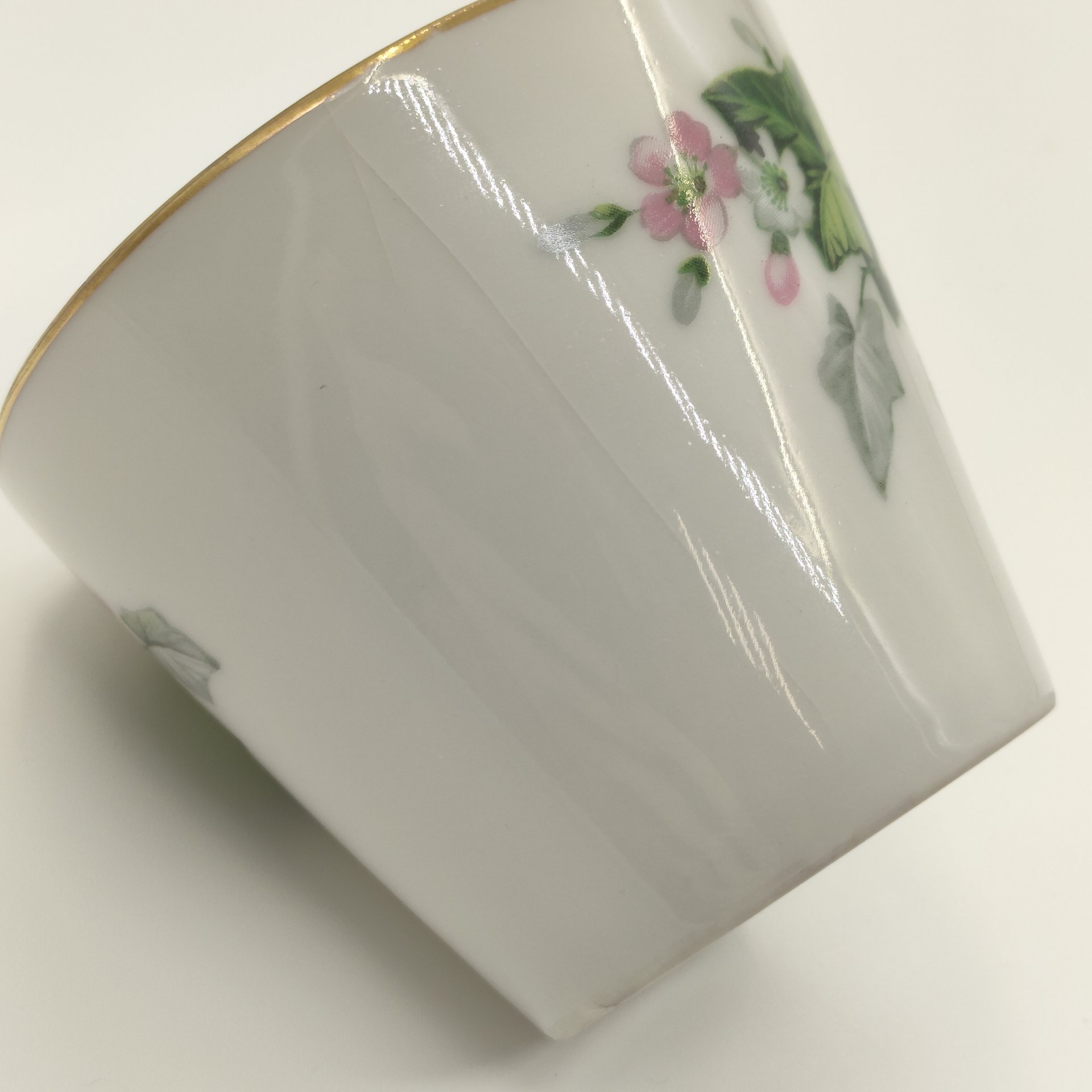 Трио кофейное с цветочным декором, фарфор, деколь, золочение, Schönwald, Германия, 1950-1972 гг.