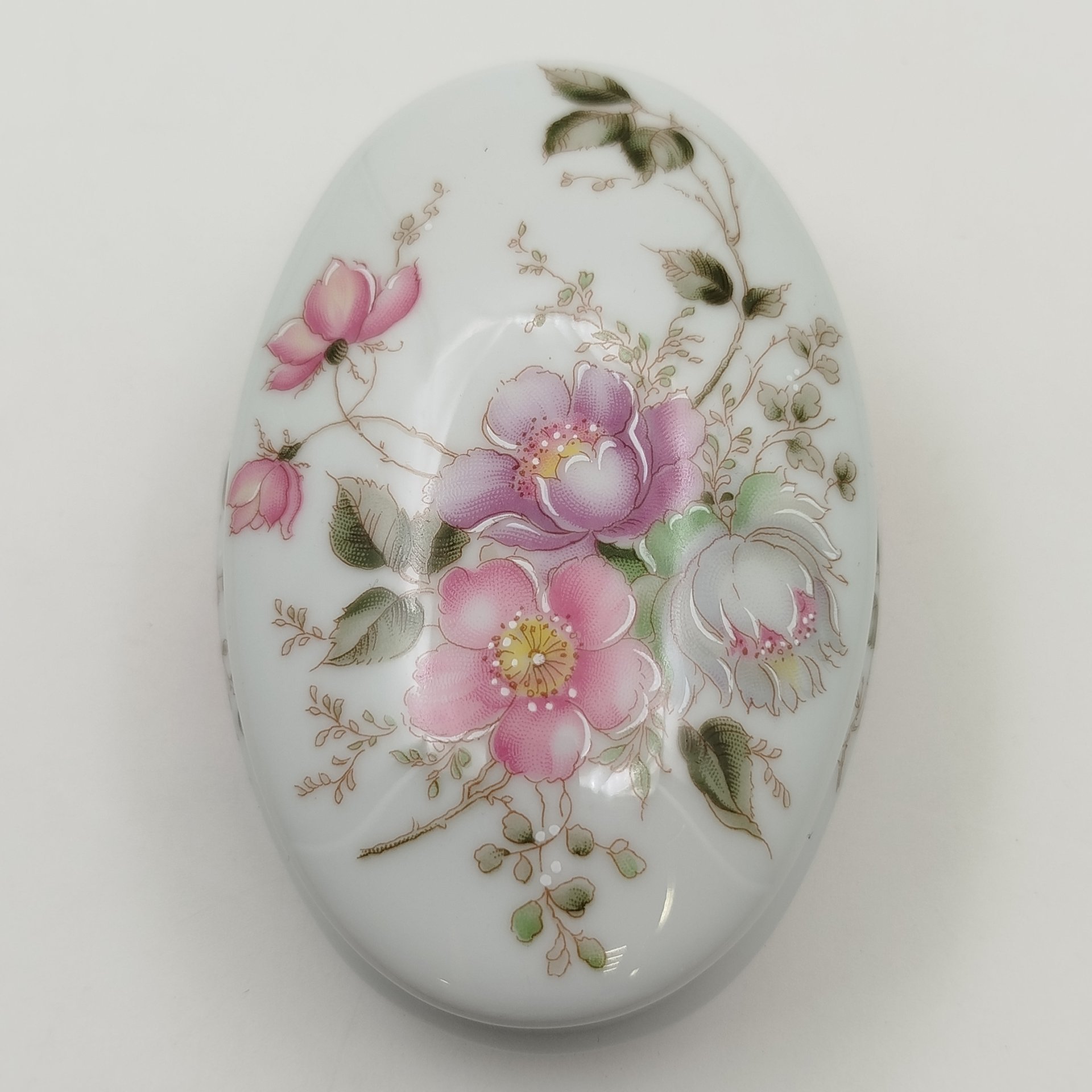 Шкатулка миниатюрная, с цветочным декором Florence Limoges, фарфор, деколь, Франция, 1760-2000 гг.