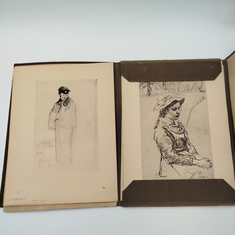 Альбом "И. Репин. 20 рисунков. Вступительная статья А.В. Бакушинского", бумага, печать, Издательство «Искусство», СССР, 1937 г.