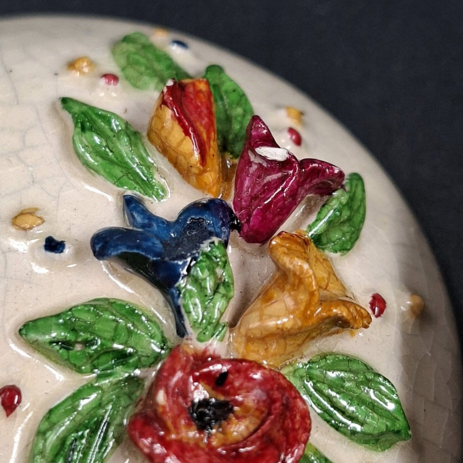 Шкатулочка с цветочным декором и эффектом кракле, в коробке