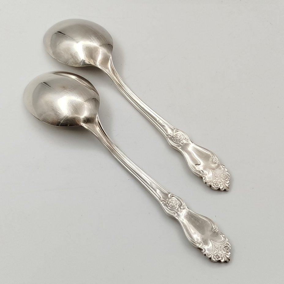 Набор из 2-х салатных ложек "Серебряная роза"
