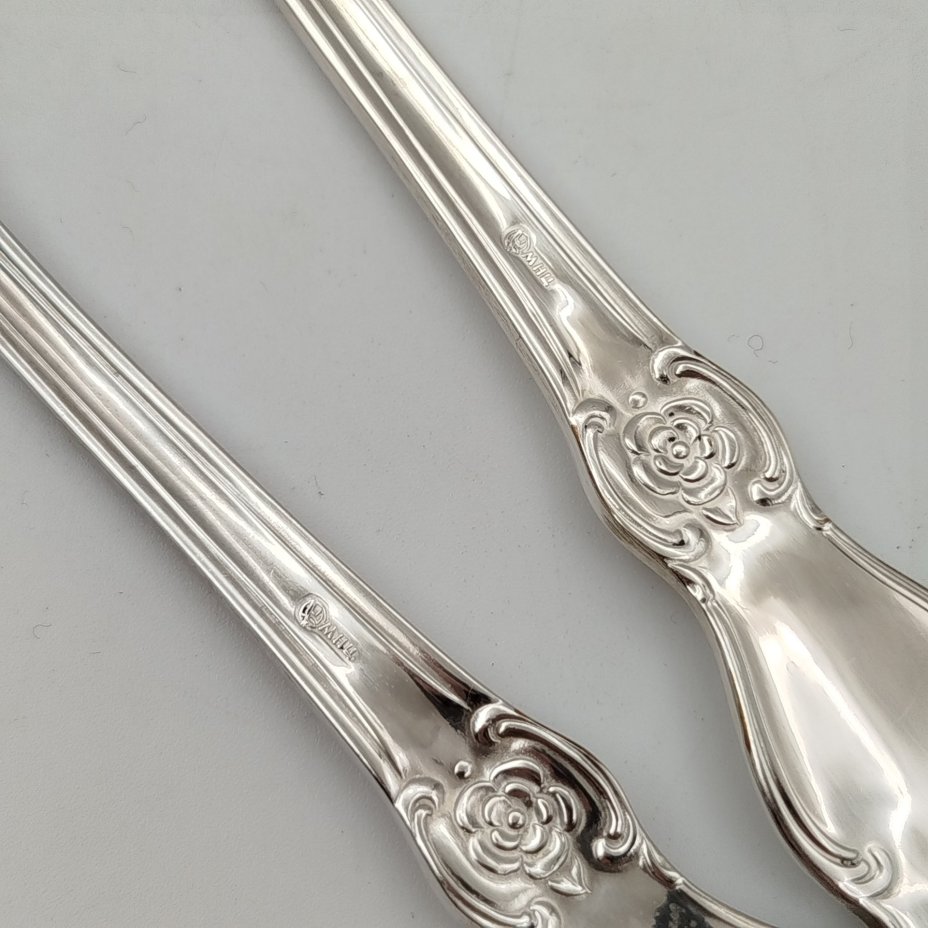 Набор из 2-х салатных ложек "Серебряная роза"