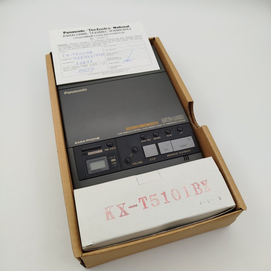 Автоответчик микрокассетный "KX-T5101BX" в оригинальной коробке и документами, Panasonic