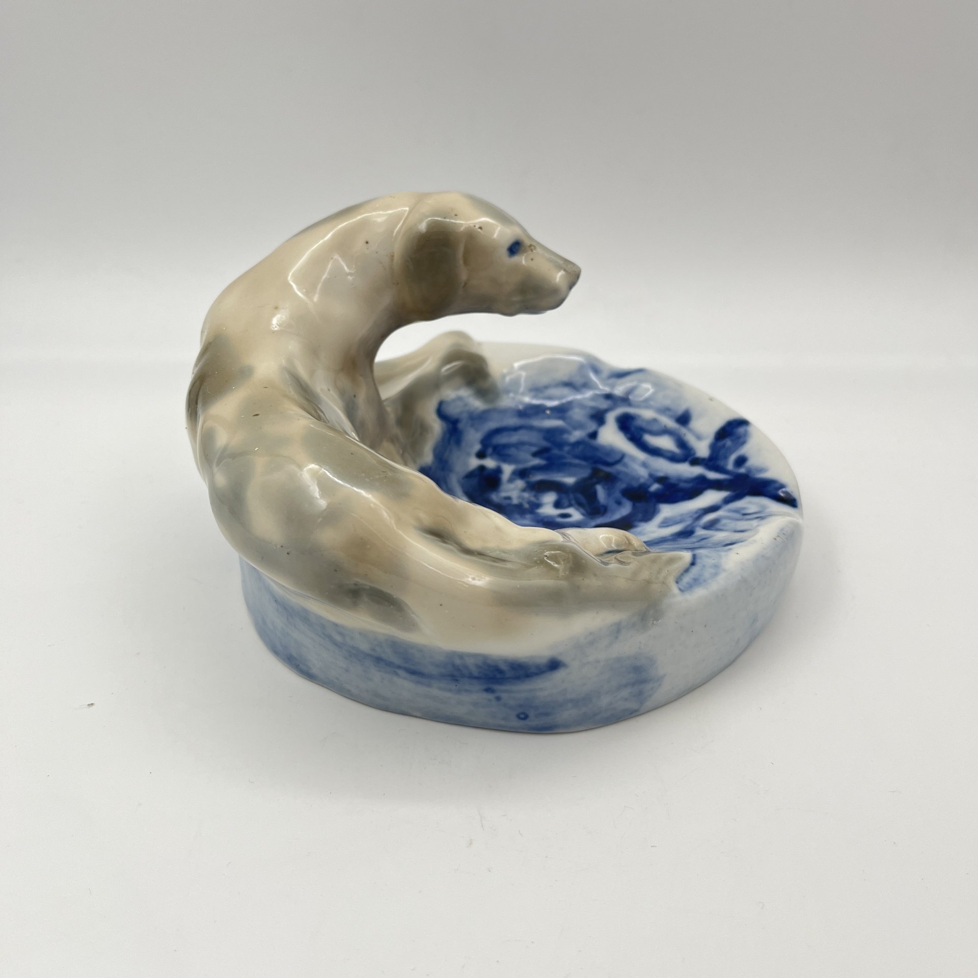 Пепельница "Сеттер", фарфор, роспись, СССР, 1970-1990 гг.