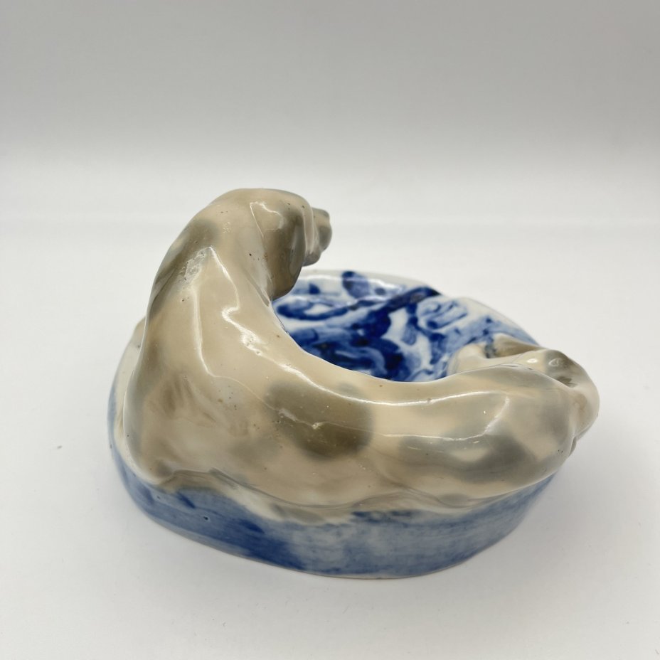 Пепельница "Сеттер", фарфор, роспись, СССР, 1970-1990 гг.
