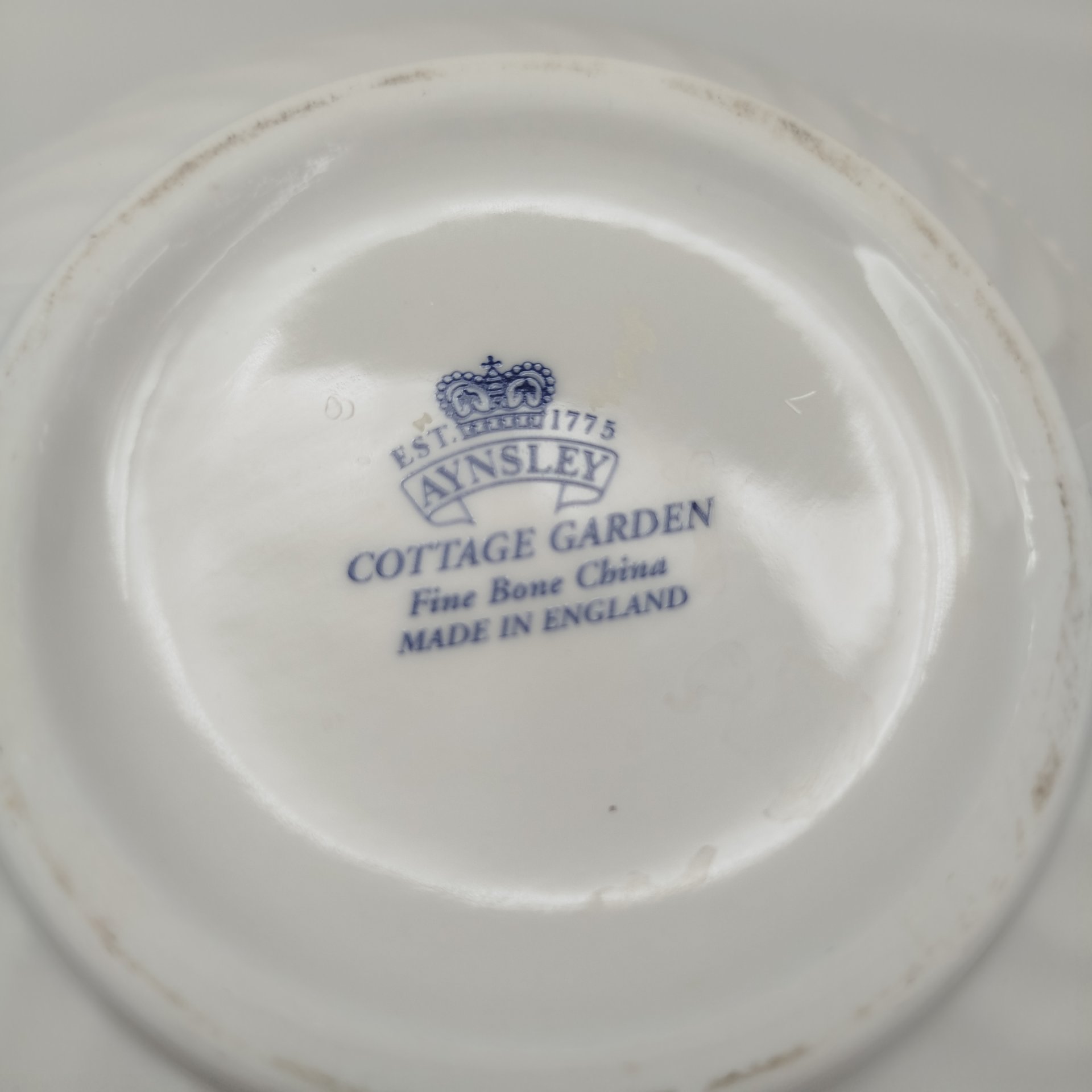 Ваза-подставка для цветов (роуз-боул, rose-bowl), компания Aynsley, фарфор, деколь, сплав металлов, Великобритания, 1990-2020 гг.