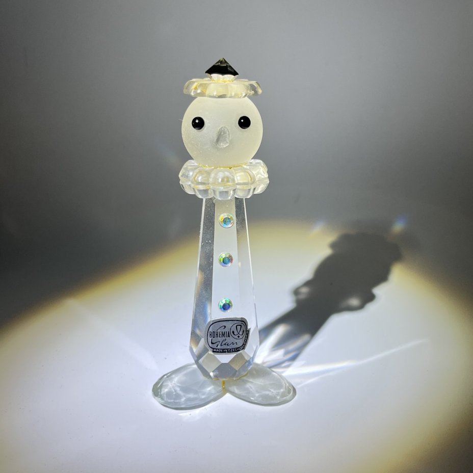Статуэтка "Клоун", стекло, Bohemia Crystal (Bohemia Glass), Чехословакия, 1970-1990 гг.